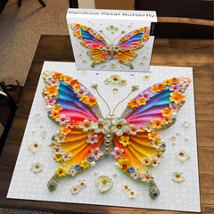 Regenbogenblüten-Schmetterlings-Puzzle 1000 Teile