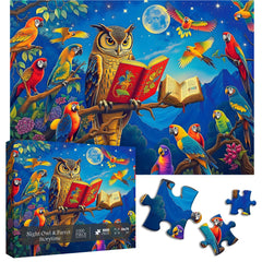 Night Owl & Parrot Storytime Jigsaw Puzzle 1000 Pieces