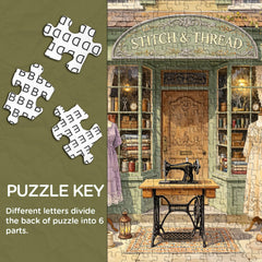 Vintage Stitch Shop Jigsaw Puzzle 1000 Piece