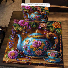 Floral Teapot Jigsaw Puzzle 1000 Pieces