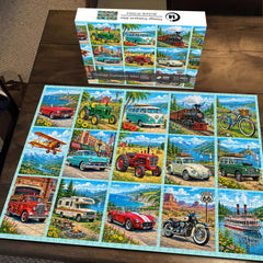 Vintage Transport Atlas Jigsaw Puzzle 1000 Piece