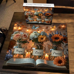 Cozy Puzzle de 1000 pièces avec vases à fleurs