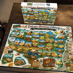 American Food Tour Jigsaw Puzzle 1000 Pieces