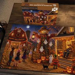 Halloween in Scarecrow Town Jigsaw Puzzle 1000 Pieces