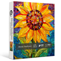 Puzzle en bois de tournesol mosaïque 1000 pièces