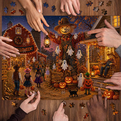 Halloween in Scarecrow Town Jigsaw Puzzle 1000 Pieces