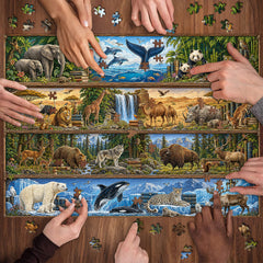 Wildlife Bookshelf Jigsaw Puzzle 1000 Pieces