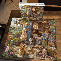 Cottage Sewing Shed Jigsaw Puzzle 1000 Piece