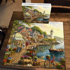 Village Harbor Jigsaw Puzzle 1000 Piece