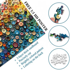 Button Treasure Jigsaw Puzzle 1000 Pieces