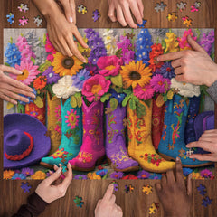 Floral Boots Jigsaw Puzzle 1000 Pieces