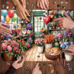 Purr and Petal Jigsaw Puzzle 1000 Pieces