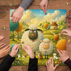 Sheep Haven Jigsaw Puzzle 1000 Pieces