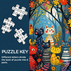 Moonlit Cat Forest Jigsaw Puzzle 1000 Pieces