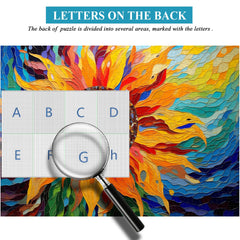 Sonnenblumen-Kaleidoskop-Puzzle, 1000 Teile