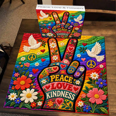 Peace, Love & Flowers Jigsaw Puzzle 1000 Pieces
