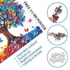 Button Art Tree Jigsaw Puzzle 1000 Pieces
