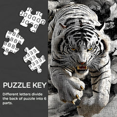 Ink Shadow Tiger Jigsaw Puzzle 1000 Pieces