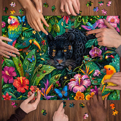 Rainforest Black Panther Jigsaw Puzzle 1000 Pieces