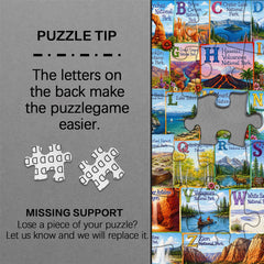 National Park Alphabet Jigsaw Puzzle 1000 Piece