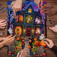 Moonlit Haunted House Jigsaw Puzzle 1000 Piece