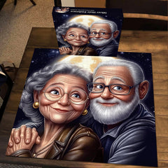 Silver Hair Embrace Jigsaw Puzzle 1000 Pieces