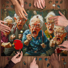Energetic Ping Pong Jigsaw Puzzle 1000 Pieces