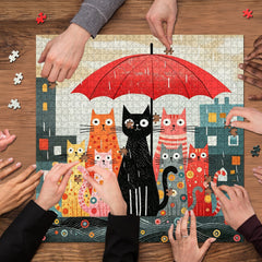 Umbrella Cats Jigsaw Puzzle 1000 Pieces