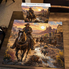 Sunset Rider Jigsaw Puzzle 1000 Piece