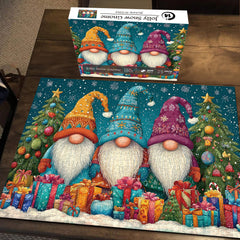 Jolly Snow Gnome Puzzle en Bois 1000 Pièces