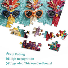 Cool Quilted Hens Jigsaw Puzzle 1000 Pieces