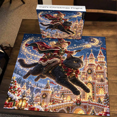 Cat’s Christmas Flight Jigsaw Puzzle 1000 Piece
