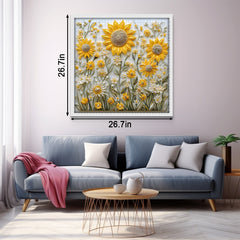 Puzzle en forme de tournesol doré 1000 pièces