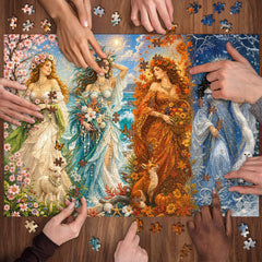 Seasonal Maidens Jigsaw Puzzle 1000 Piece