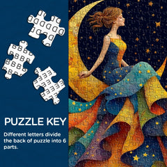 Woman of Star & Moon Jigsaw Puzzle 1000 Pieces