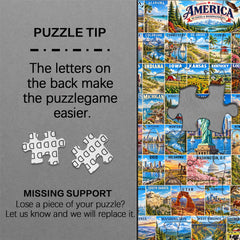 50 States & Washington, D.C Jigsaw Puzzle 1000 Piece