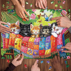 Cats Sleep in Spring Jigsaw Puzzle 1000 Pieces