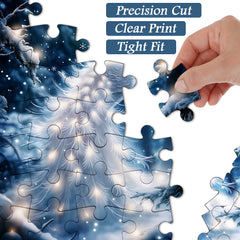 Schneebeleuchtetes Pfauen-Puzzle, 1000 Teile