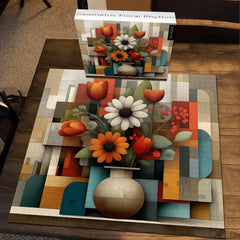 Puzzle en bois 1000 pièces « Rythme floral géométrique »