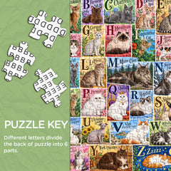 Alphabet Cats Jigsaw Puzzle 1000 Piece