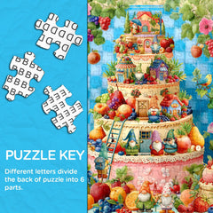 Gnomes Cake Jigsaw Puzzle 1000 Pieces