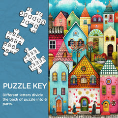 Colorful Town Jigsaw Puzzle 1000 Pieces