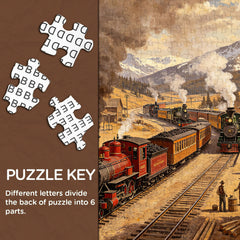 Trains of the Gold Rush Jigsaw Puzzle 1000 Pieces