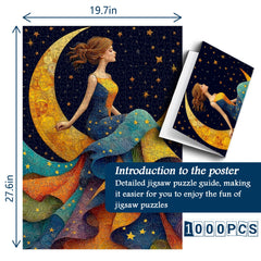 Woman of Star & Moon Jigsaw Puzzle 1000 Pieces