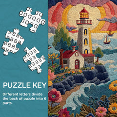 Threadwork Lighthouse Jigsaw Puzzle 1000 Pieces