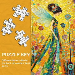 Mosaic Flower Fairy Jigsaw Puzzle 1000 Pieces