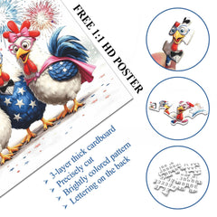 Cheerful Chickens Art Jigsaw Puzzle 1000 Pieces
