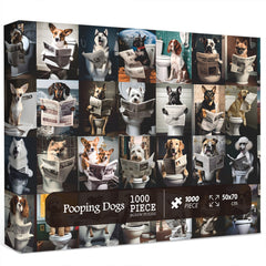 Puzzle Jigsaw Chiens qui Font Caca 1000 Pièces