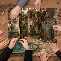 Serene Fountain Jigsaw Puzzle 1000 Pieces