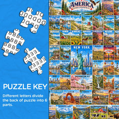 50 States & Washington, D.C Jigsaw Puzzle 1000 Piece